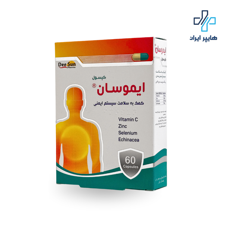 کپسول ایموسان دی سان فارما حاوی ویتامین C و زینک